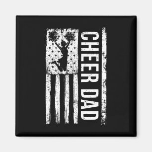 Cheerleader Vater Cheerleader American Flag Father Magnet