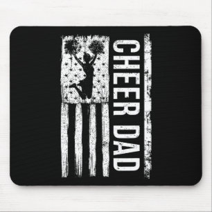 Cheerleader Vater Cheerleader American Flag Father Mousepad