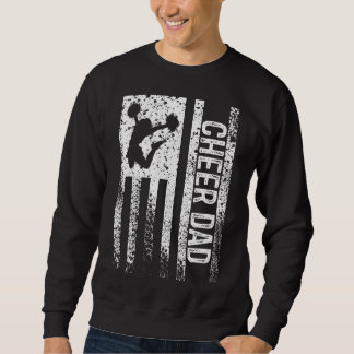Cheerleader Vater Vintag American Flag Vater Cheer Sweatshirt