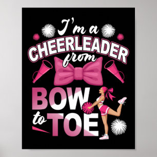 Cheerleader von Kopf bis Fuß Cheerleading Cheering Poster