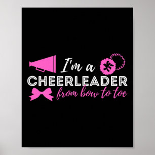 Cheerleader von Kopf bis Fuß - Cheerleading Jubeln Poster