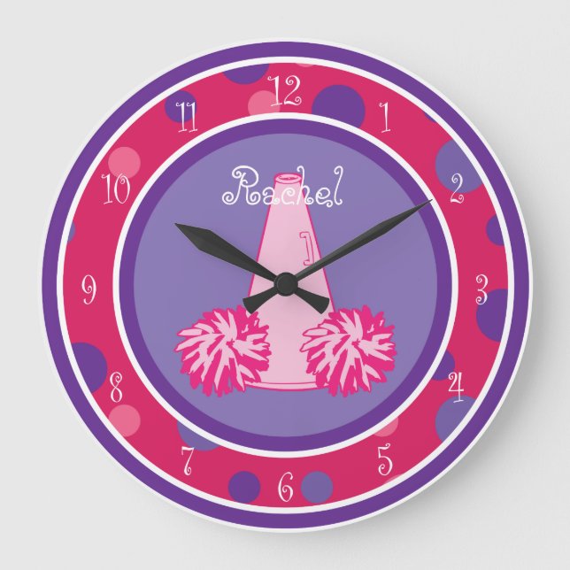 Cheerleader Wall Clock Große Wanduhr (Vorderseite)