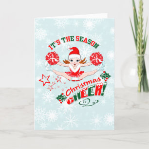 Cheerleaderin Feiertagskarte