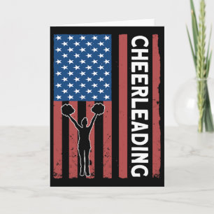 Cheerleaderin USA-Flagge Cheerleading  Karte