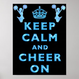 Cheerleadern BEHALTEN RUHE UND JUBELN AUF Plakaten Poster