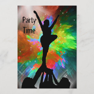 Cheerleaders dans un Invitation de Colorburst