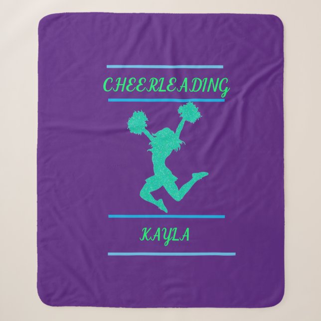Cheerleadertuch mit personalisiertem Namen Sherpadecke (Vorderseite)