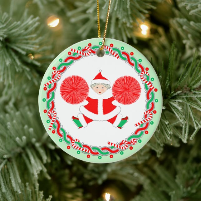 Cheerleading Cheerleader Holiday Gift Keramik Ornament (Baum)