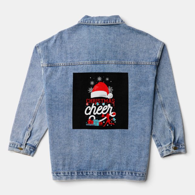 Cheerleading Christmas Cheerleader Jeansjacke (Rückseite)