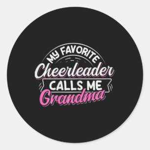 Cheerleading-Design für eine Cheer-Oma _1 Runder Aufkleber