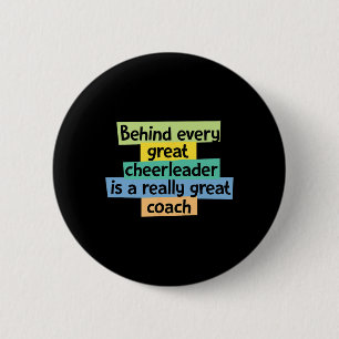 Cheerleading-Design für einen Trainer Button