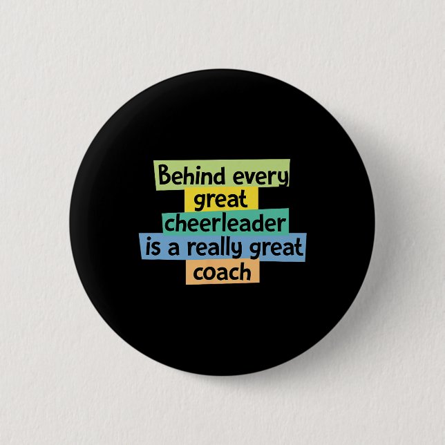 Cheerleading-Design für einen Trainer  Button (Vorderseite)