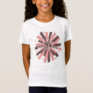 Cheerleading-Geburtstagsfeier Pom Pom Rosa Neutral T-Shirt