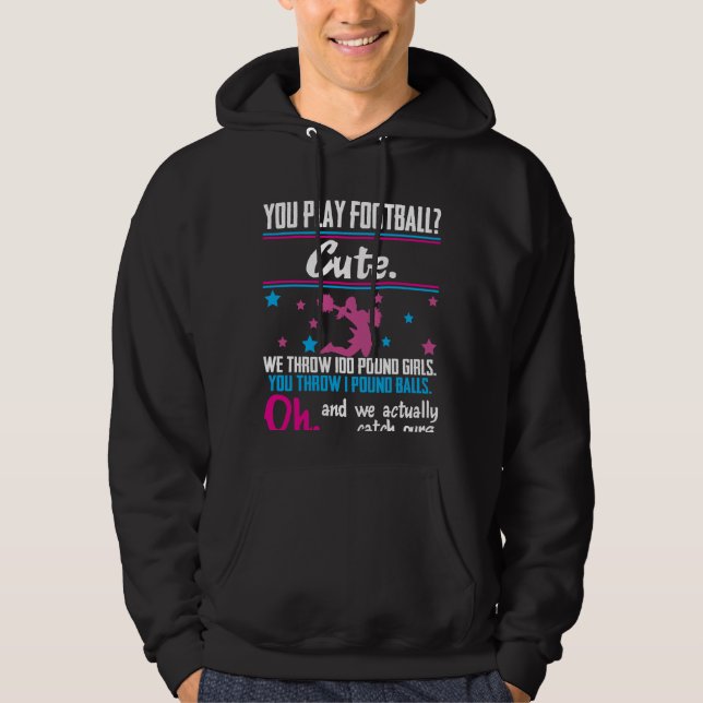 Cheerleading Geschenk spielen Sie Fußball, der Hoodie (Vorderseite)