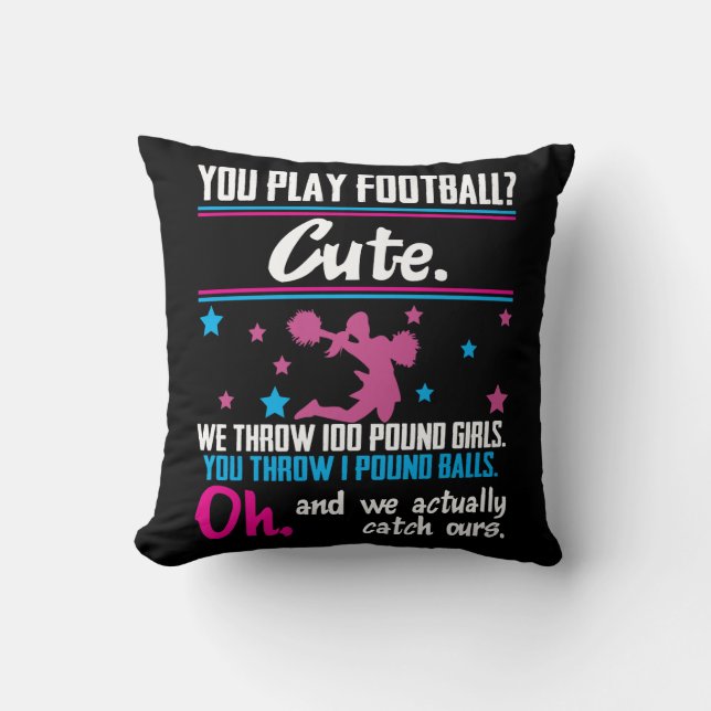 Cheerleading Geschenk spielen Sie Fußball, der Kissen (Vorderseite)