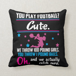 Cheerleading Geschenk spielen Sie Fußball, der Kissen