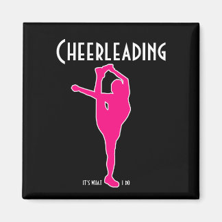 Cheerleading is It's What I Magnet Black and Pink