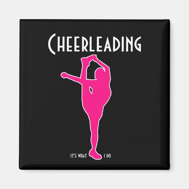 Cheerleading is It's What I Magnet Black and Pink (Vorne)