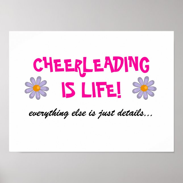 cheerleading is life poster (Devant)