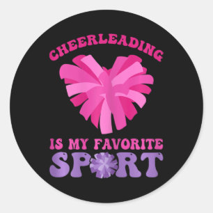 Cheerleading ist mein Lieblingssport - Cheer und C Runder Aufkleber