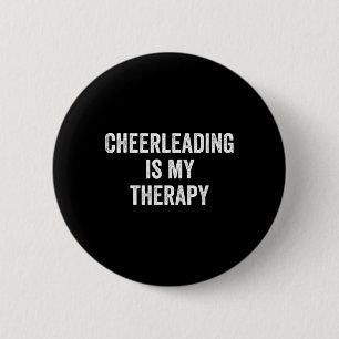 Cheerleading ist meine Therapie Lustiger Spruch Ch Button