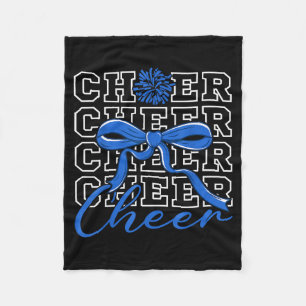 Cheerleading Jubel Blau Kokette Schleife Cheerlead Fleecedecke