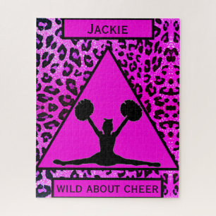 Cheerleading Leopard Wild über Cheer Puzzle