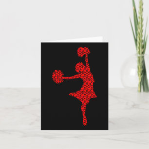 Cheerleading Liebhaber Valentinsherzen Liebe Cheer Karte
