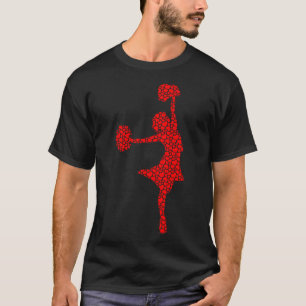 Cheerleading-Liebhaber Valentinsherzen Liebe Cheer T-Shirt