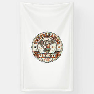 Cheerleading-Maskottchen Katze Cheerleading-Maskot Banner