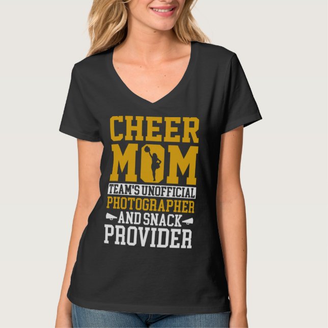 Cheerleading Mom Unofficial Photographer Snack Pro T-Shirt (Vorderseite)