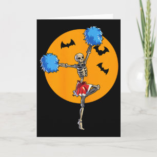 Cheerleading-Skelett Halloween Cheer Skelett Cheer Karte