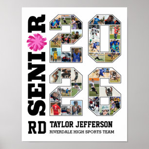 Cheerleading-Team Senior 2026 Sportfoto-Collage Poster