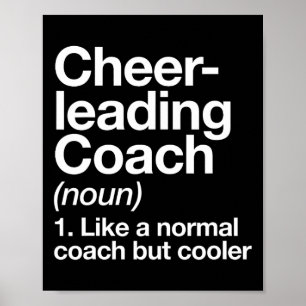 Cheerleading-Trainer Definition Sport Lustiger Tra Poster