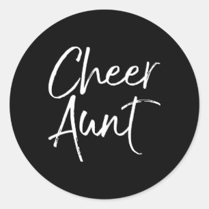 Cheerleading-Wettbewerbsgeschenk für Tante-Wettbew Runder Aufkleber