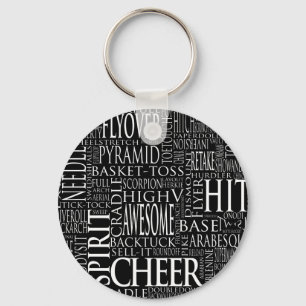 Cheerleading Wort-Wolkenschlüsselkette Schlüsselanhänger