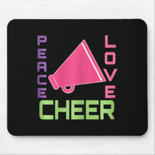 Cheerleading-Zitat Frieden Liebe Cheer  Mousepad