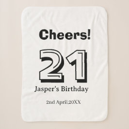 Cheers 21 birthday bold letter name boy man gifts  sherpadecke
