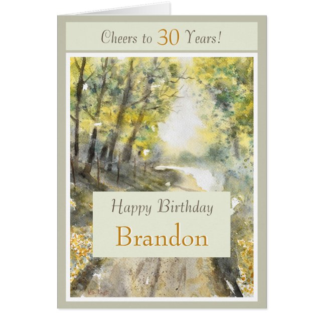 Cheers 30. Happy Birthday Personalize Name Card (Vorne)