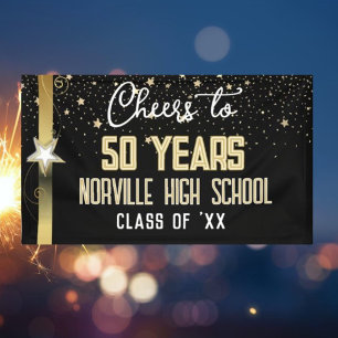 CHEERS à 50 ans! Bannière Réunion de classe PERSON