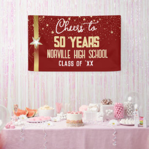 CHEERS à 50 ans! Bannière Réunion de classe PERSON