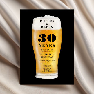 Cheers And Beers 30. Geburtstag Einladung