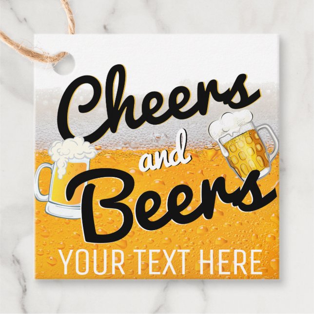 Cheers and Beers|Frosty Foam Beer Tasse Geschenkanhänger (Vorderseite)