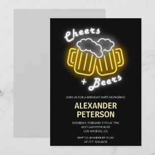 Cheers and Bers Black Men 57. Geburtstag Einladung