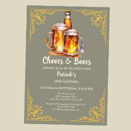 Cheers and Bers Glass Flasche 50. Geburtstag Einladung