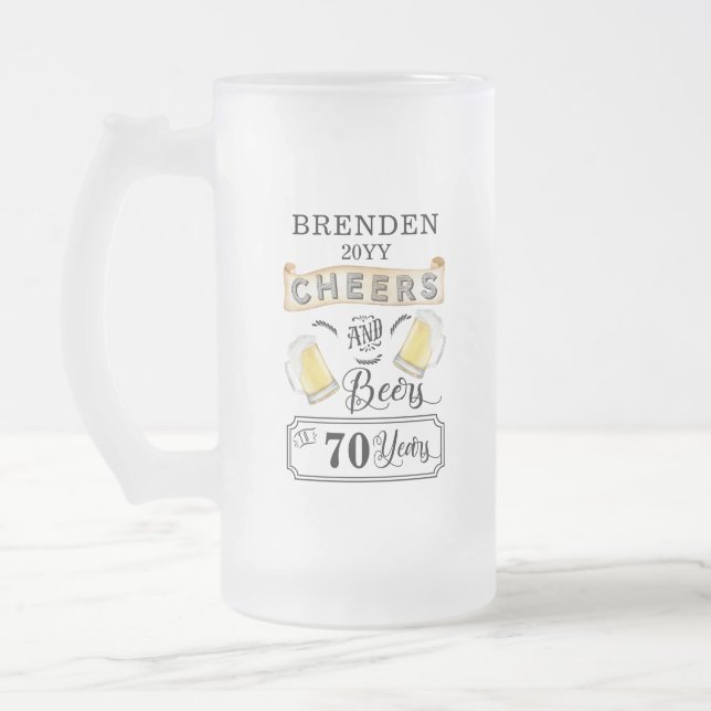 Cheers and Bers to 70 Years Birthday Mattglas Bierglas (Links)