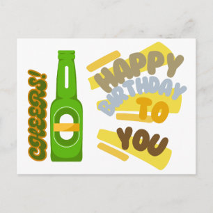 Cheers and Happy Birthday Postkarte