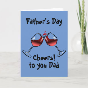 Cheers and Wine Father's Day Karte