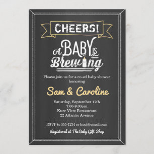 Cheers Baby wird Chalkboard Baby Dusche zubereiten Einladung