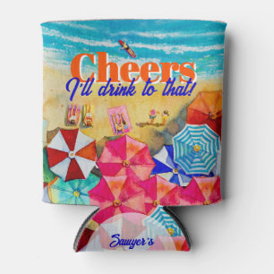 Cheers Beach Life Geburtstagsparty Gefallen Dosenkühler